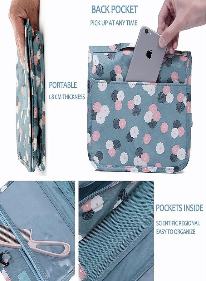 STESHWK Travel Toiletry Bag Waterproof Makeup Cosmetic Bag with Hanging Hook Portable Makeup Pouch Hanging Makeup Organizer for Women and Girls - Image 5